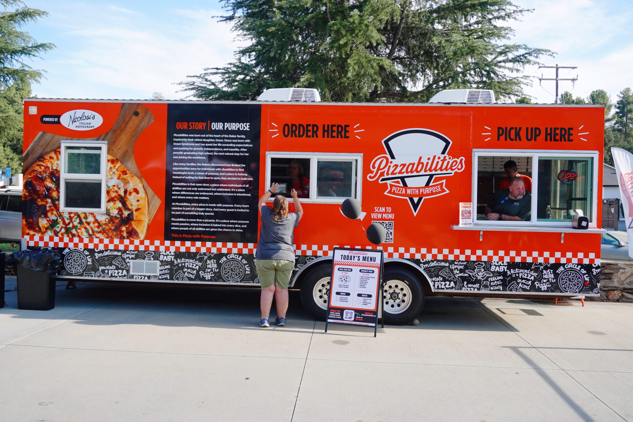 Pizzabilities Pizza Trailer serving an event in San Diego